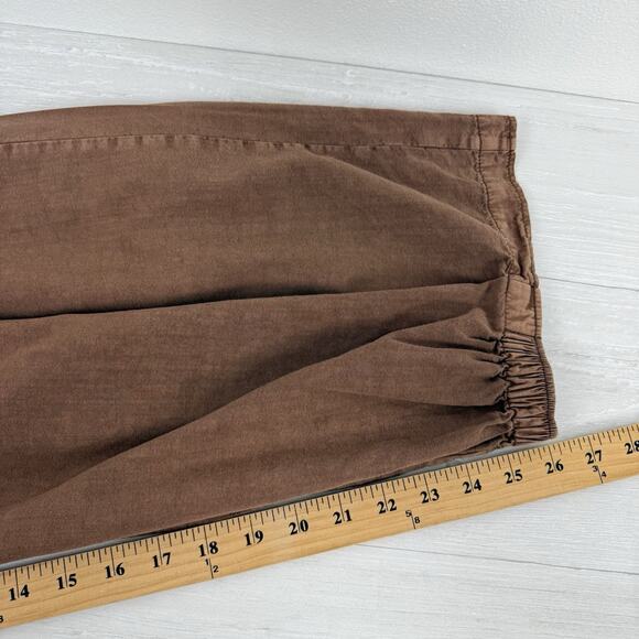 Free People To The Sky Parachute Pants Small Slouchy Trousers Brown Boho Pull On - Picture 14 of 16
